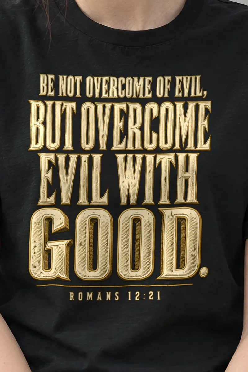 "Carved Goodness Text" Heavyweight Unisex Crewneck T-shirt - the graphic up close