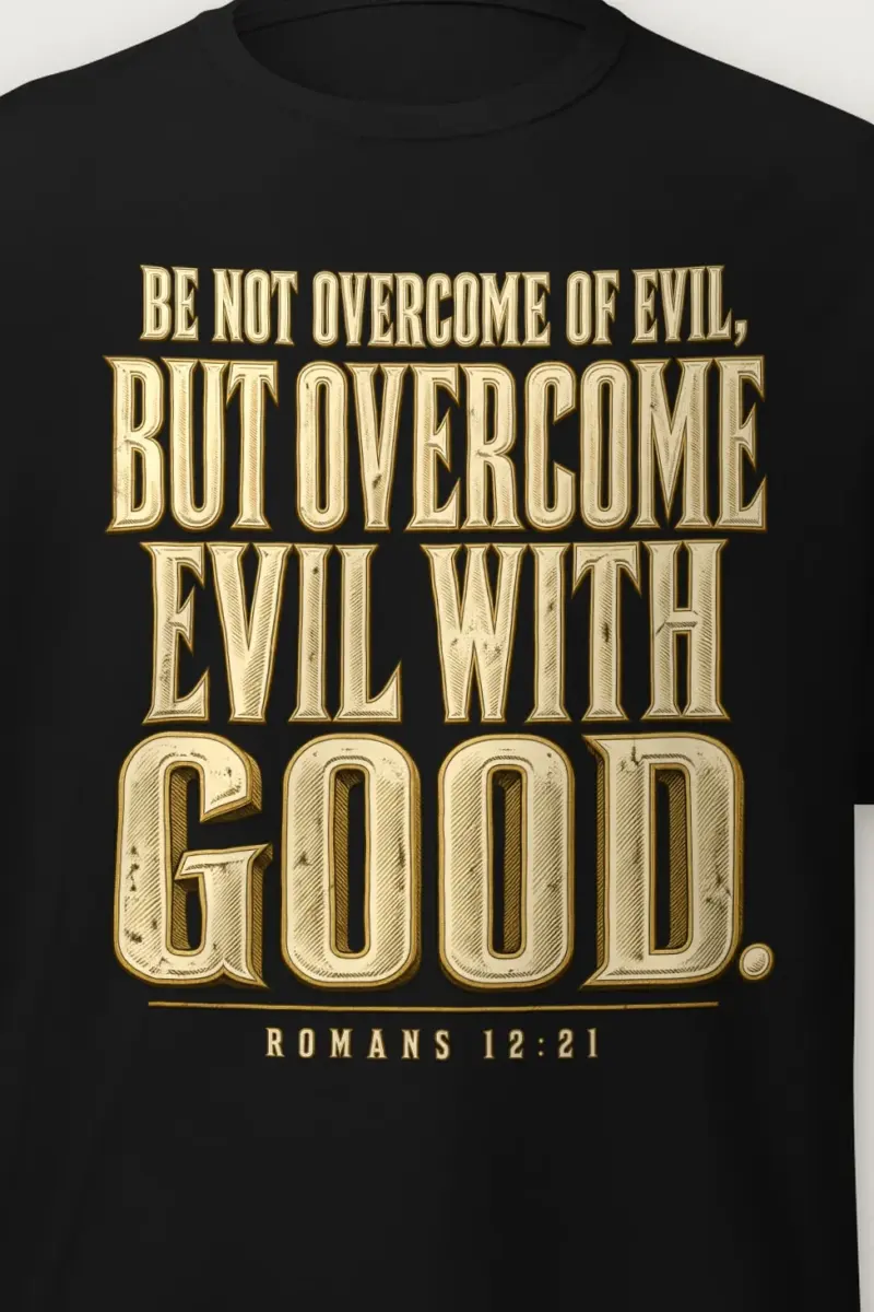 "Carved Goodness Text" Heavyweight Unisex Crewneck T-shirt - the graphic up close