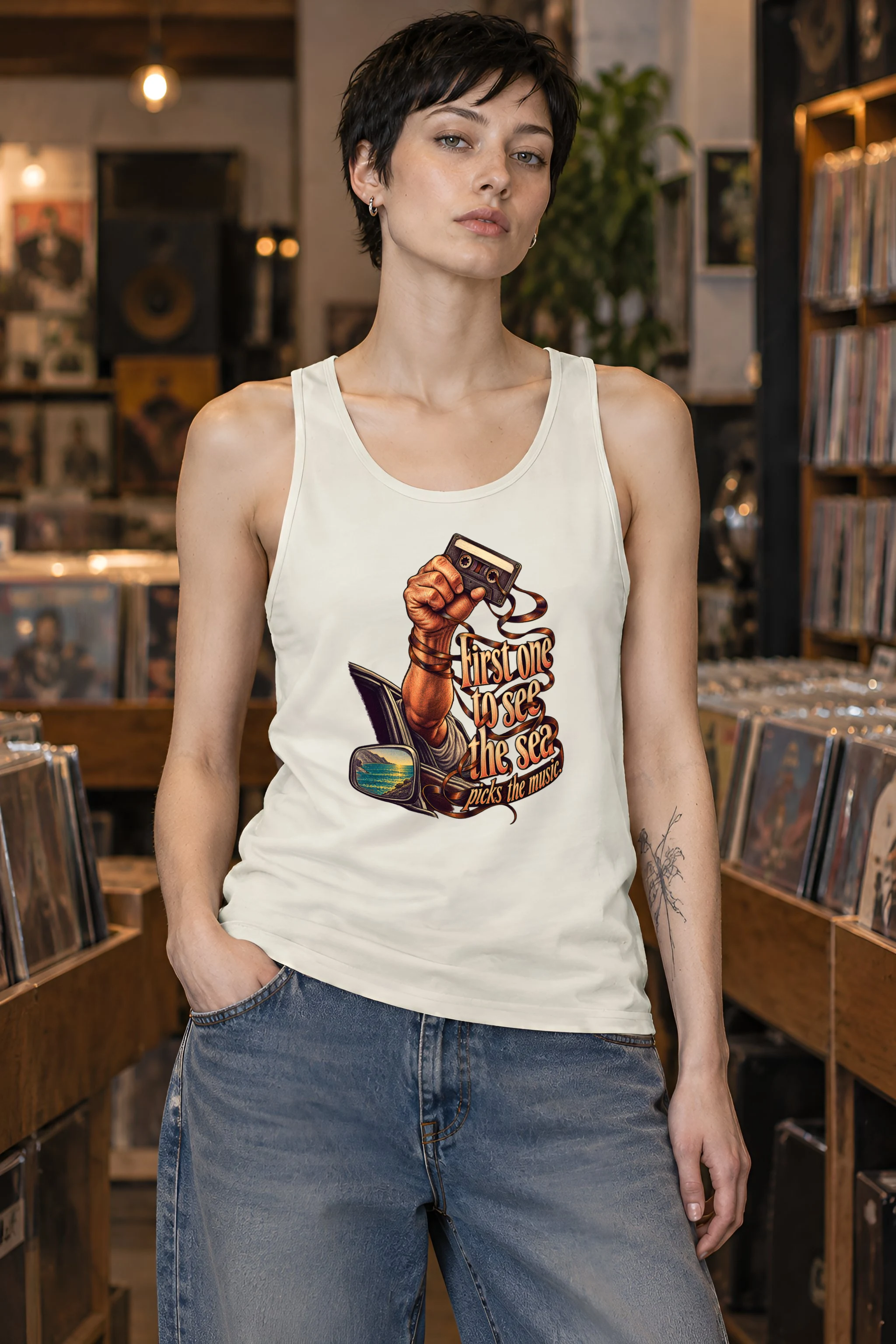 "Cassette Road Trip" Unisex Jersey Tank
