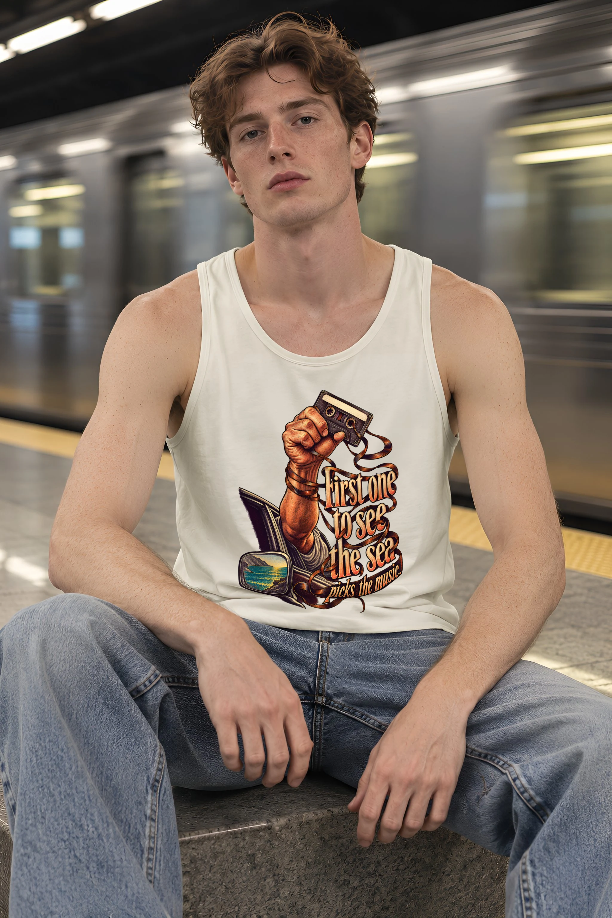 "Cassette Road Trip" Unisex Jersey Tank