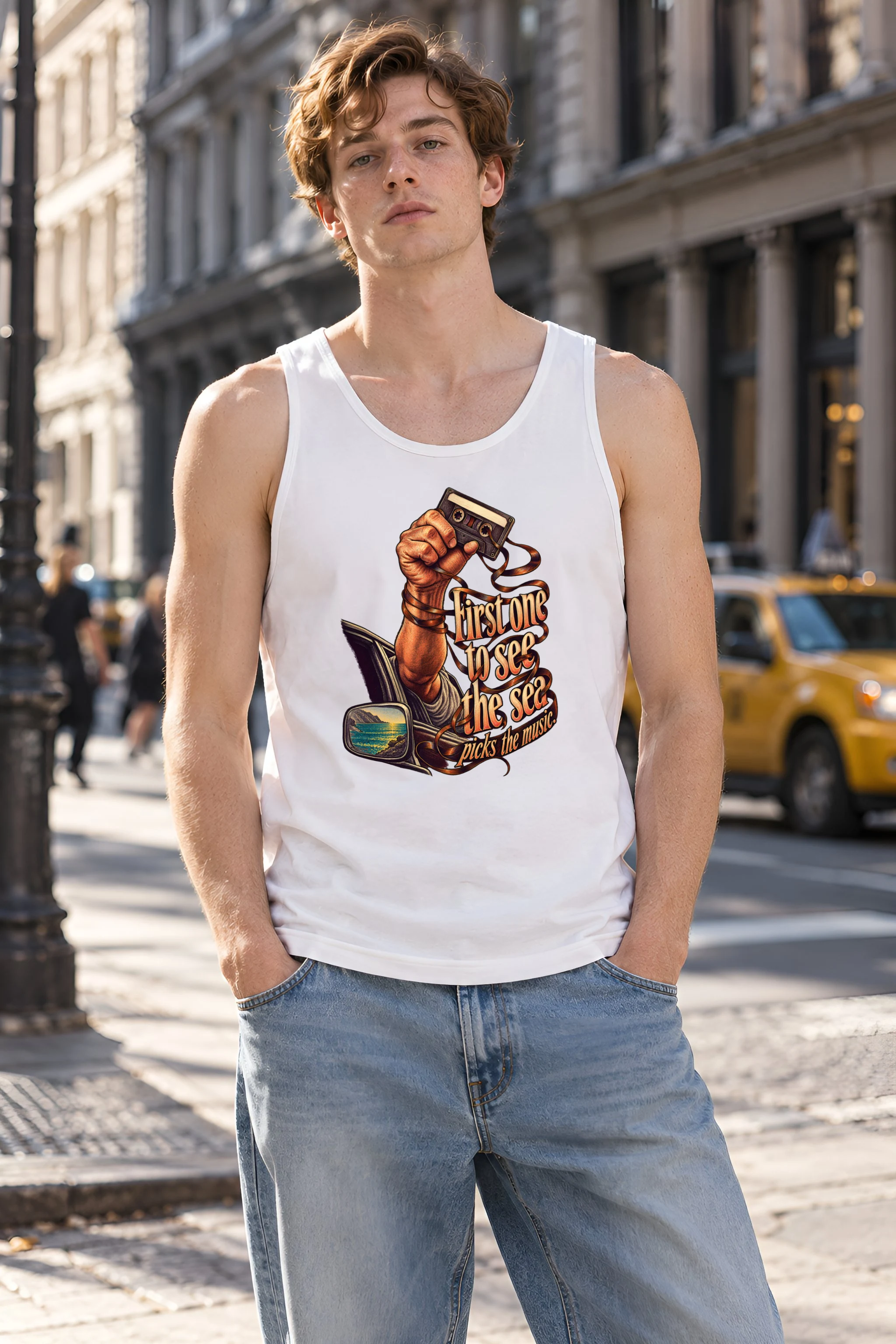 "Cassette Road Trip" Unisex Jersey Tank
