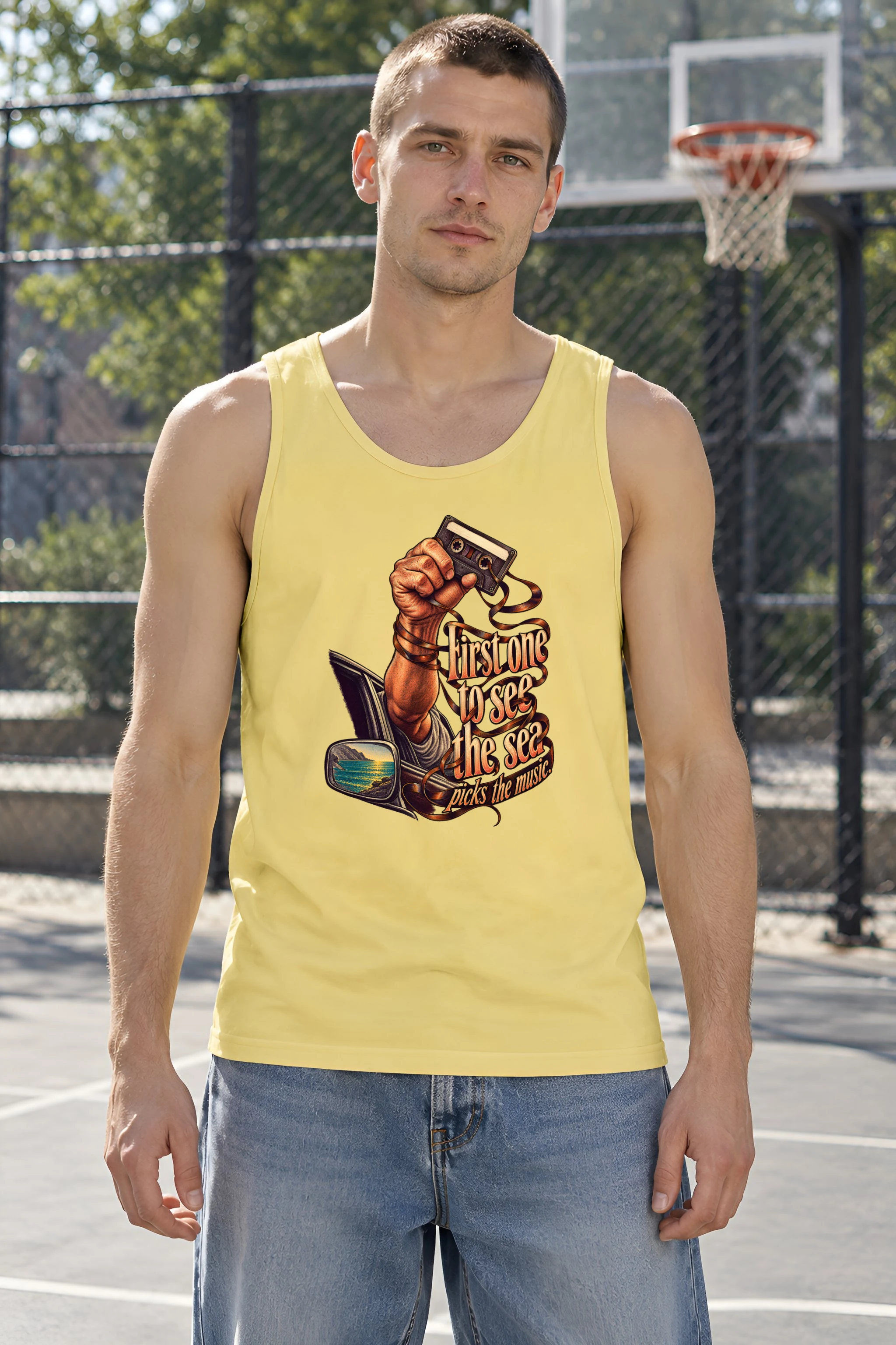 "Cassette Road Trip" Unisex Jersey Tank