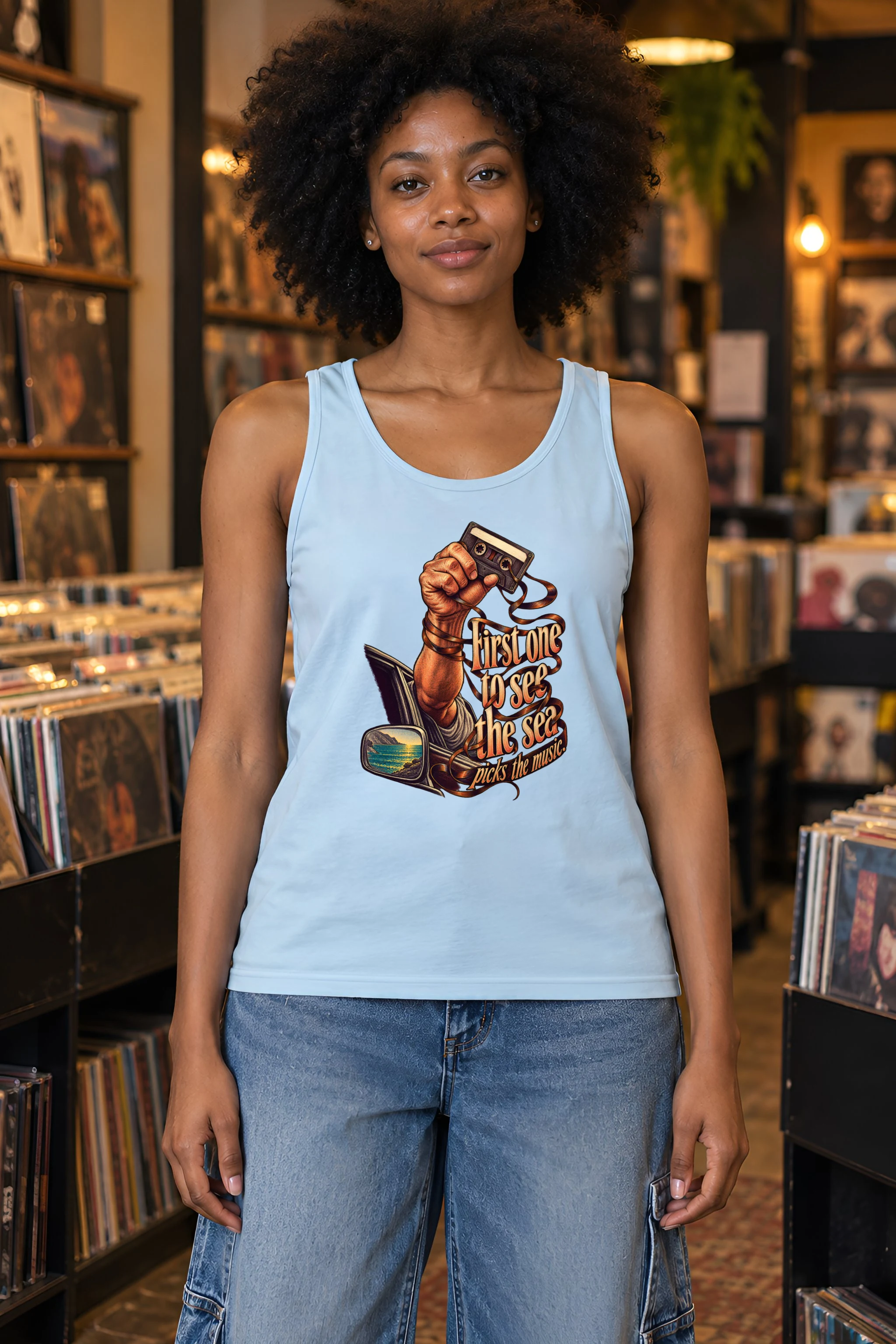 "Cassette Road Trip" Unisex Jersey Tank