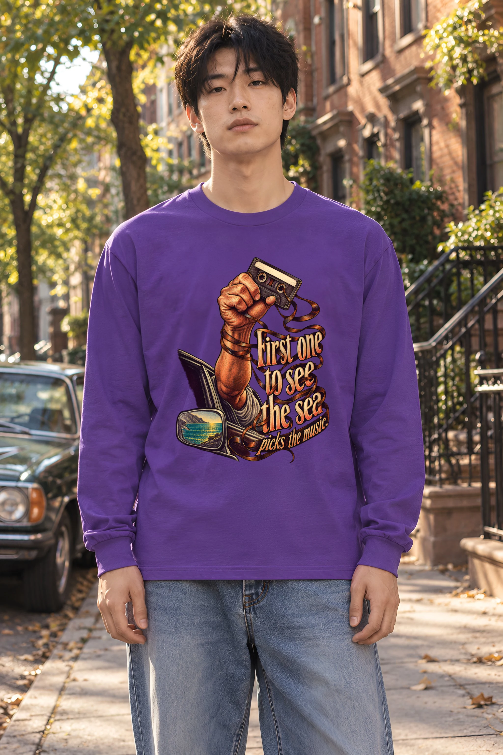 "Cassette Road Trip" Unisex Longsleeve T-shirt