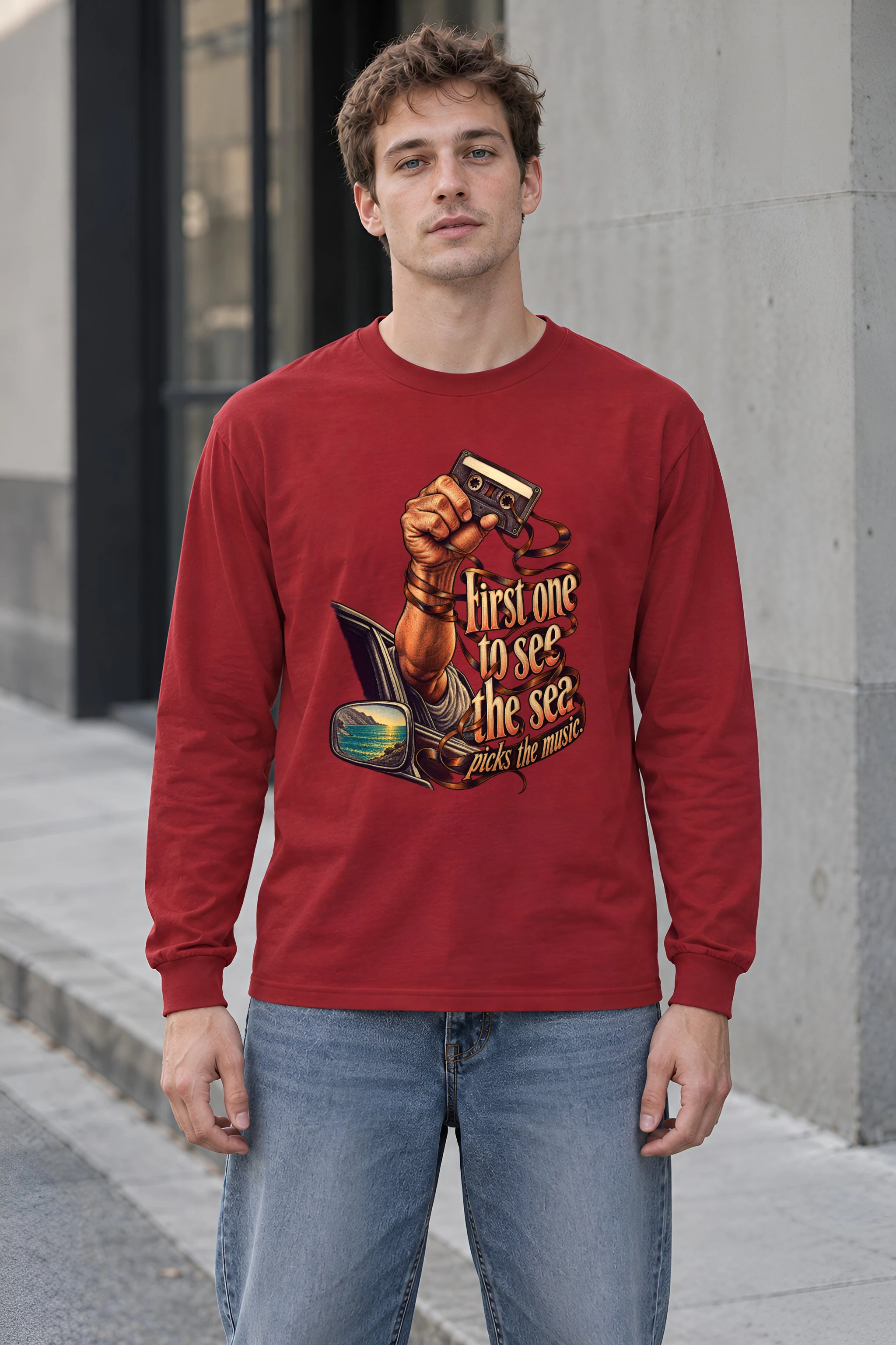 "Cassette Road Trip" Unisex Longsleeve T-shirt