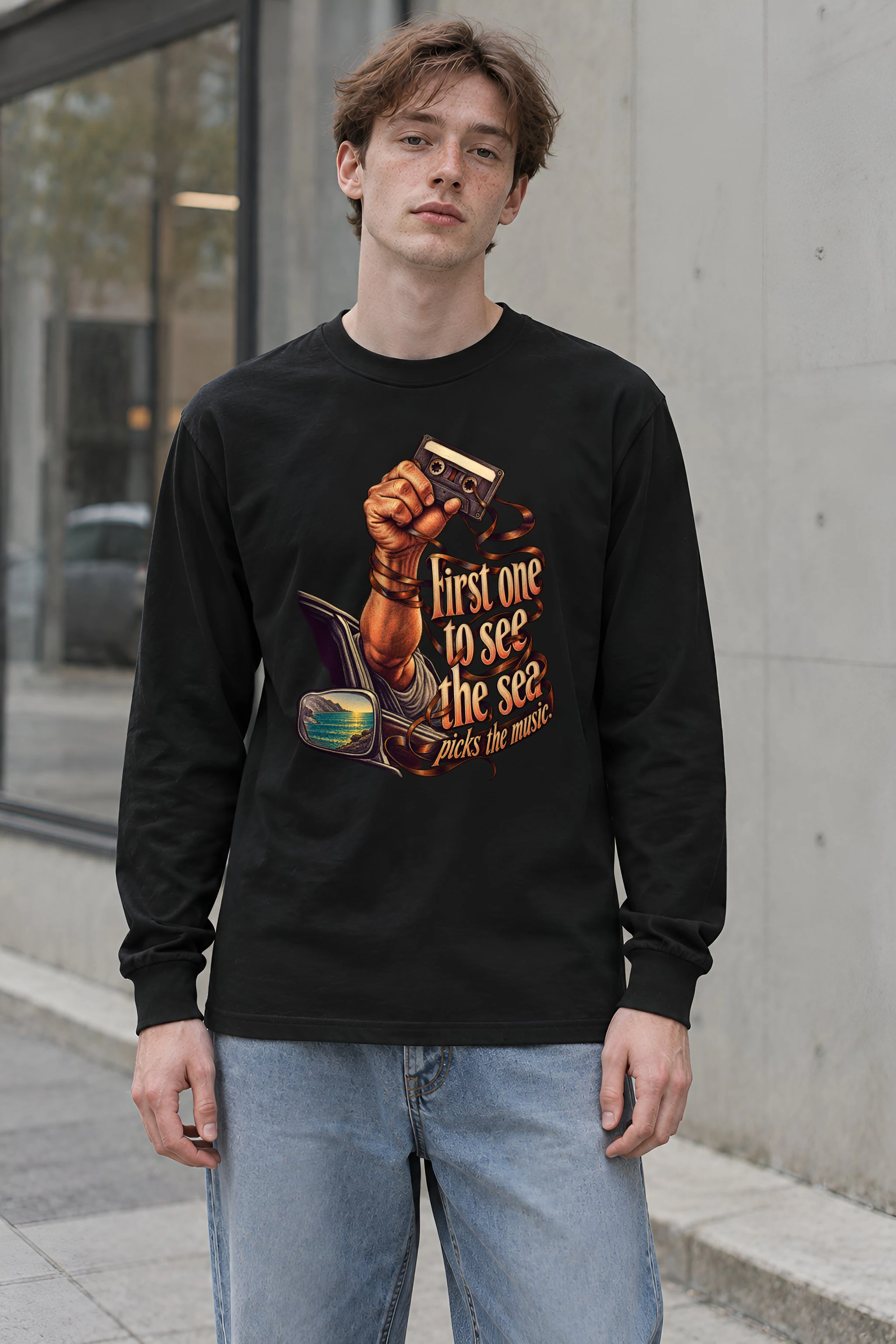 "Cassette Road Trip" Unisex Longsleeve T-shirt