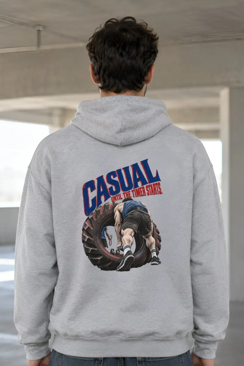 “Casual Until the Timer Starts” Heavy Blend Unisex Pullover Hoodie