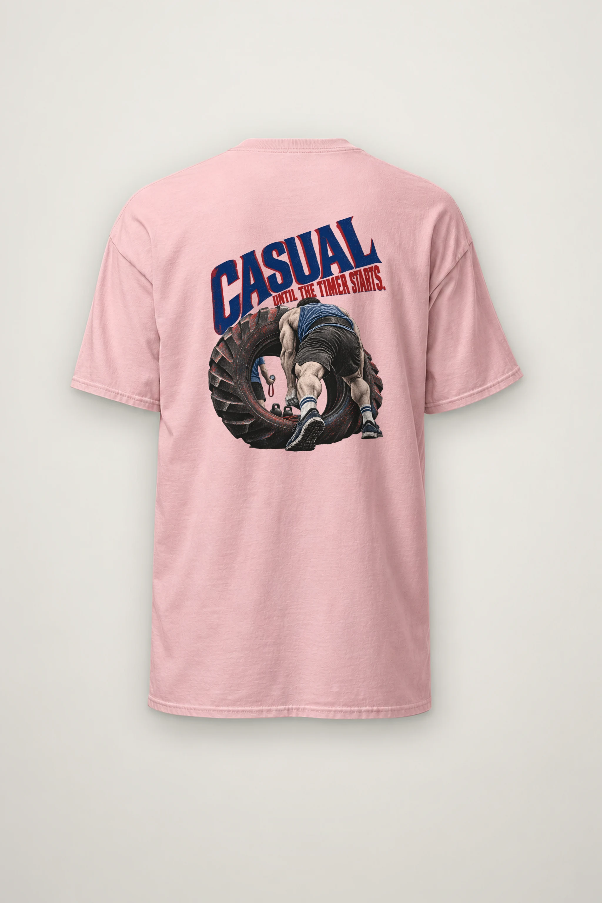 "Casual Until the Timer Starts" Heavyweight Unisex Crewneck T-shirt