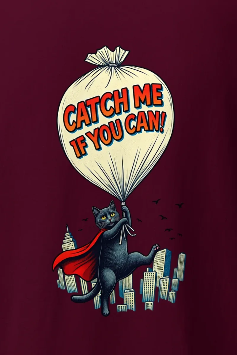 "Catch Me If You Can" Heavyweight Unisex Crewneck T-shirt