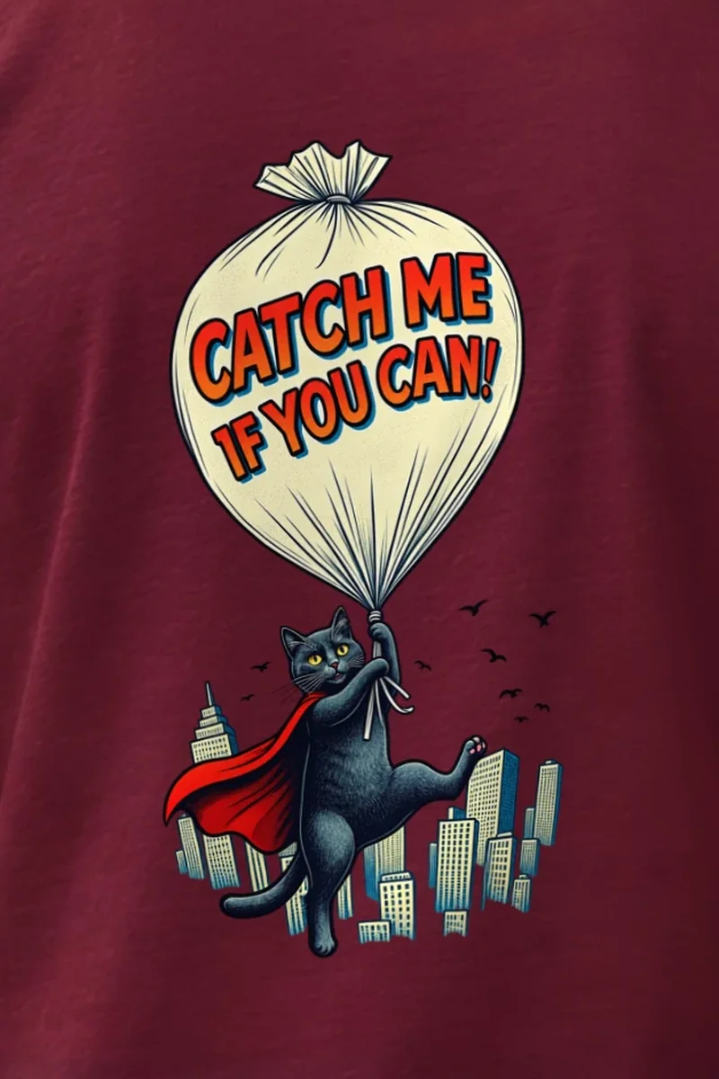 "Catch Me If You Can" Heavyweight Unisex Crewneck T-shirt