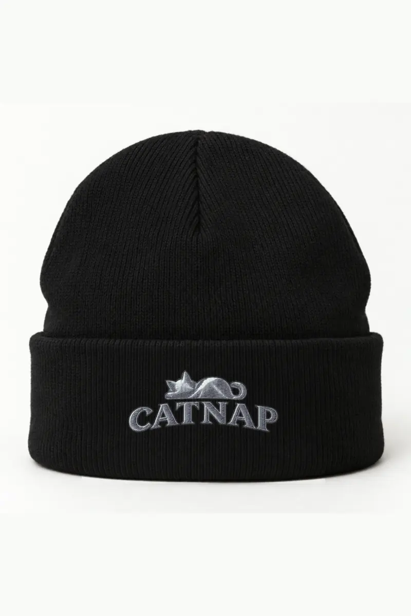 "CATNAP" Cuffed Beanie · Embroidered