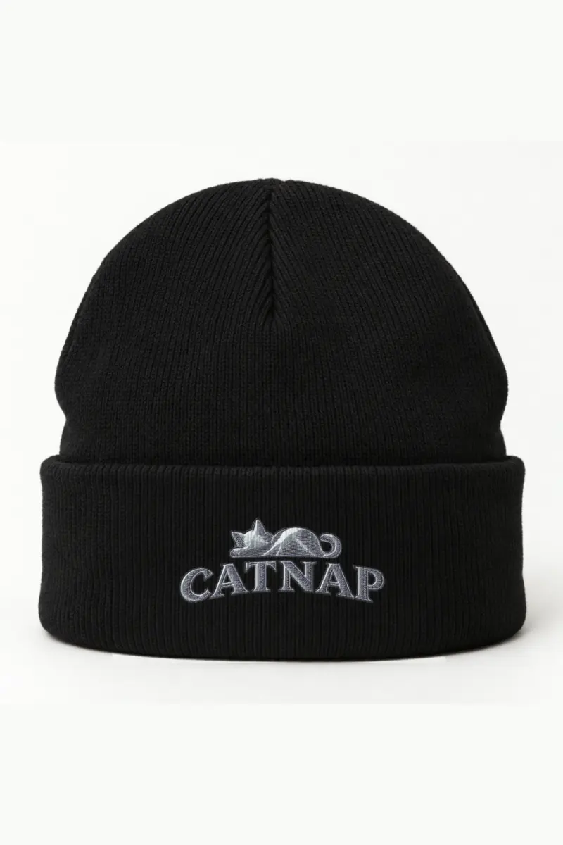 "CATNAP" Cuffed Beanie · Embroidered