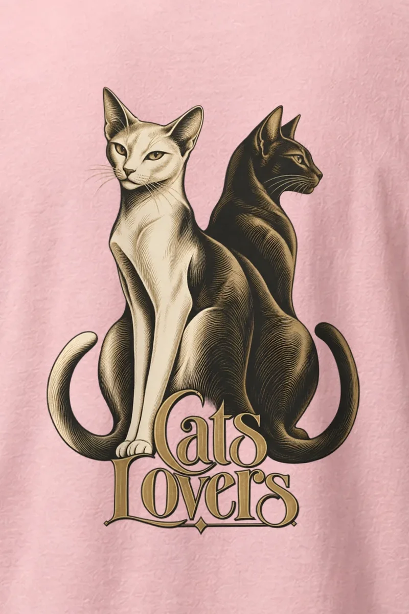 "Cats Lovers" Heavyweight Unisex Crewneck T-shirt