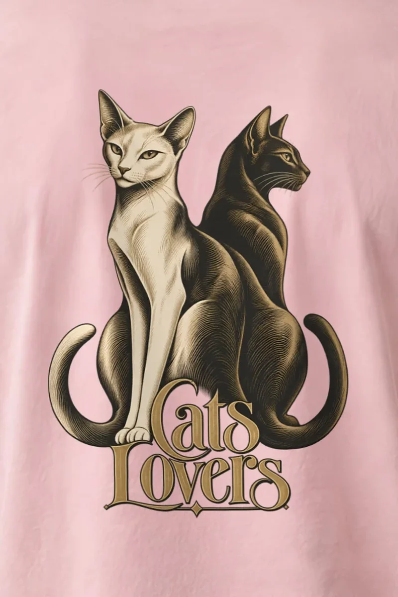 "Cats Lovers" Heavyweight Unisex Crewneck T-shirt