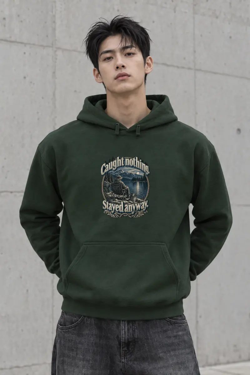 “Caught Nothing Stayed Anyway” Heavy Blend Unisex Pullover Hoodie
