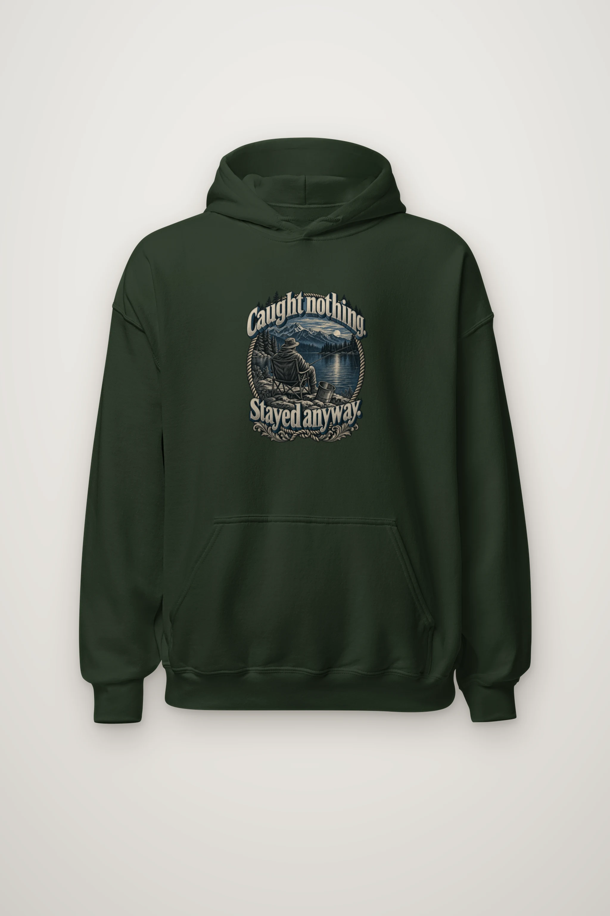 "Caught Nothing Stayed Anyway" Heavy Blend Unisex Pullover Hoodie