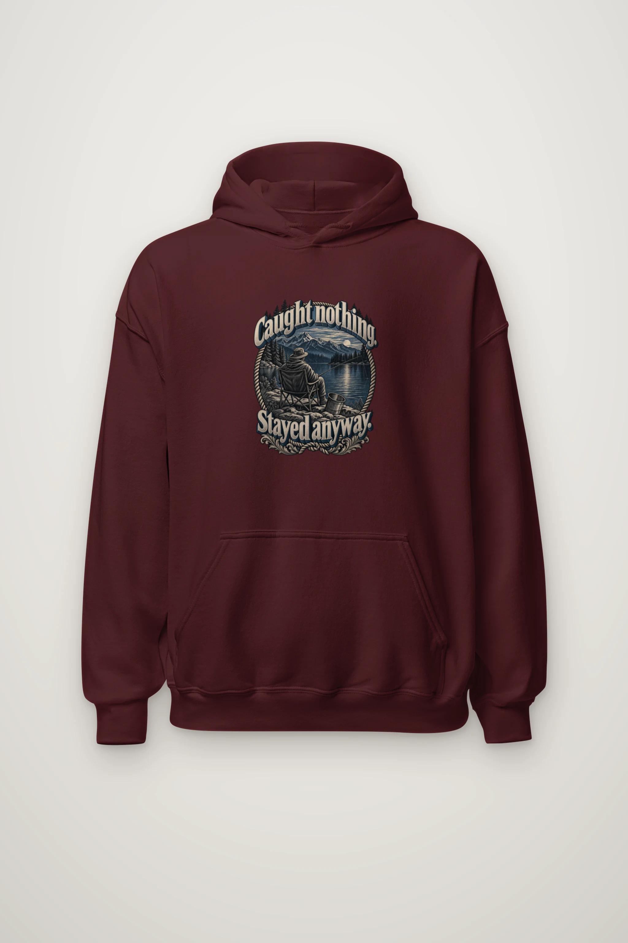 "Caught Nothing Stayed Anyway" Heavy Blend Unisex Pullover Hoodie