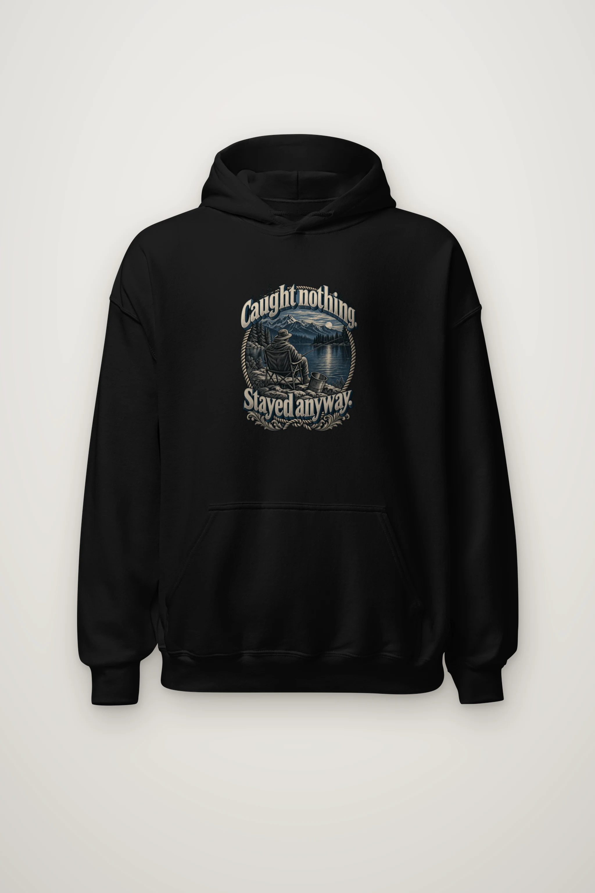 "Caught Nothing Stayed Anyway" Heavy Blend Unisex Pullover Hoodie