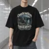 "Caught Nothing Stayed Anyway" Men's Oversized Heavyweight Crewneck T-Shirt