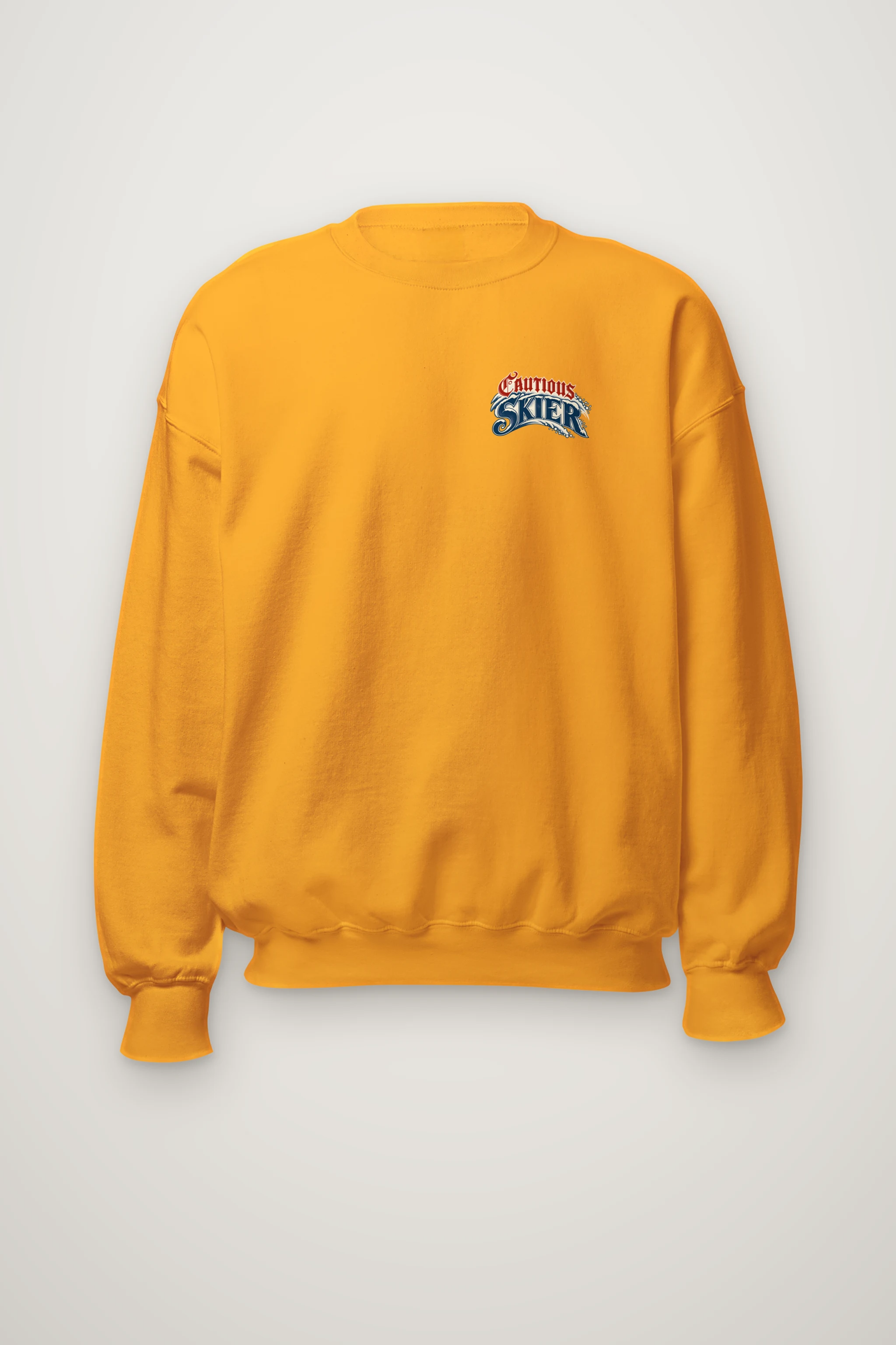 "Cautious Skier" Heavy Blend Unisex Crewneck Sweatshirt