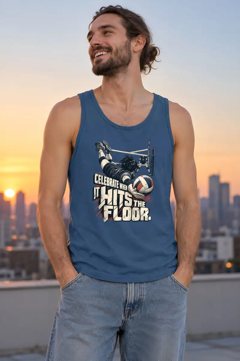 "Celebrate When It Hits The Floor" Unisex Jersey Tank