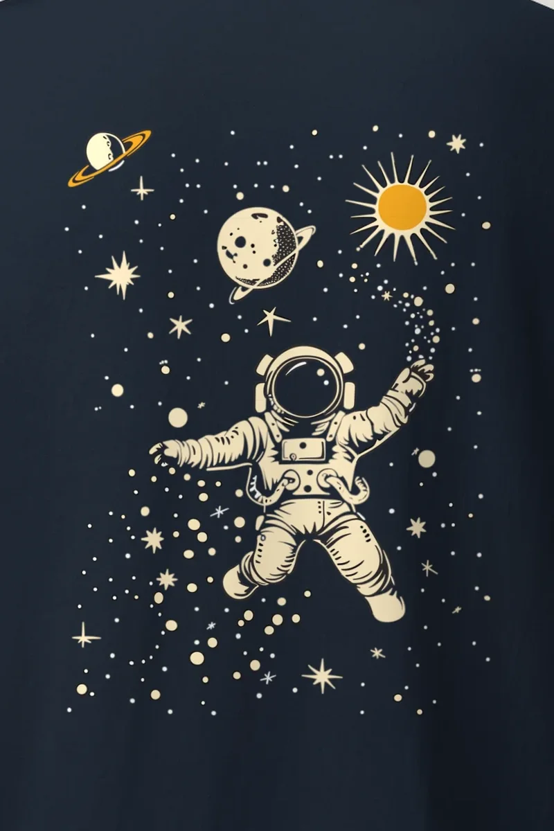 "Celestial Drifter" Heavyweight Unisex Crewneck T-shirt