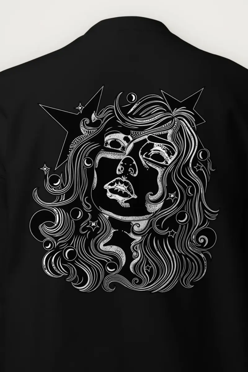 "Celestial Flow Face" Heavy Blend Unisex Crewneck Sweatshirt