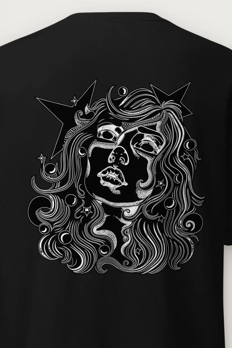 "Celestial Flow" Heavyweight Unisex Crewneck T-shirt
