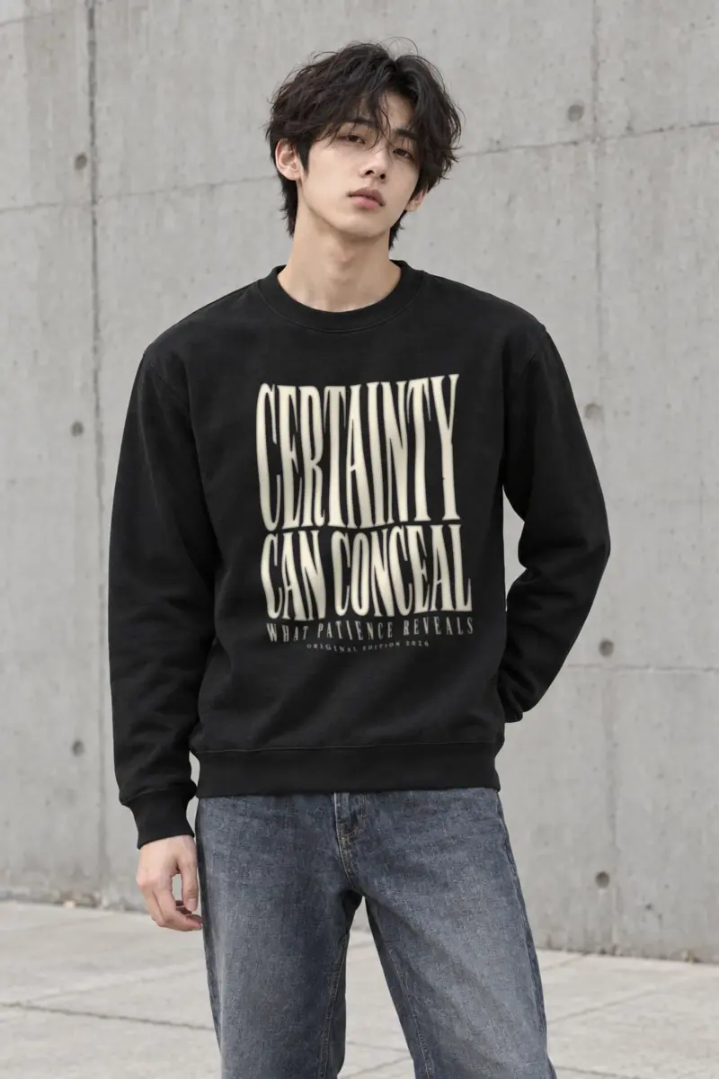 “Certainty Can Conceal” Heavy Blend Unisex Crewneck Sweatshirt