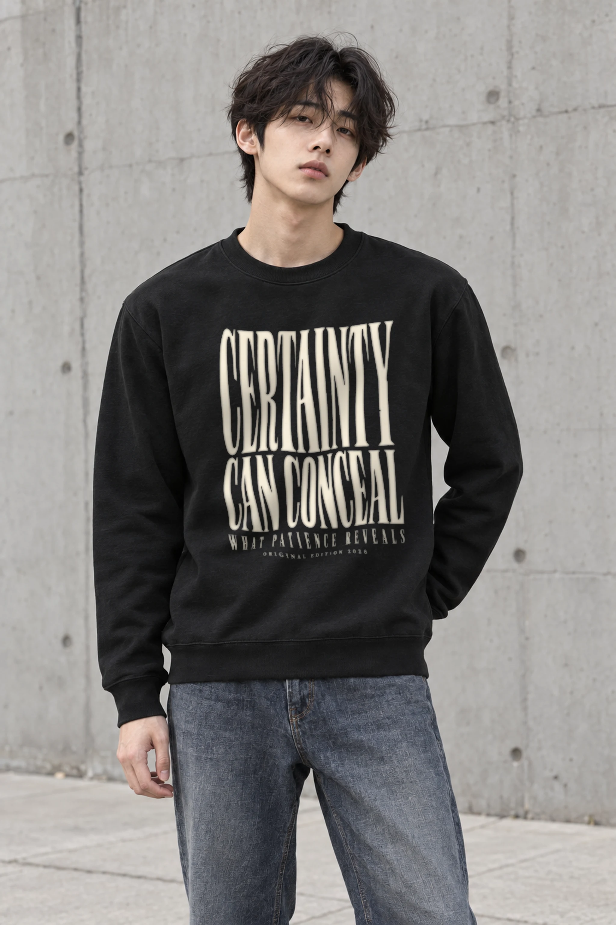 "Certainty Can Conceal" Heavy Blend Unisex Crewneck Sweatshirt