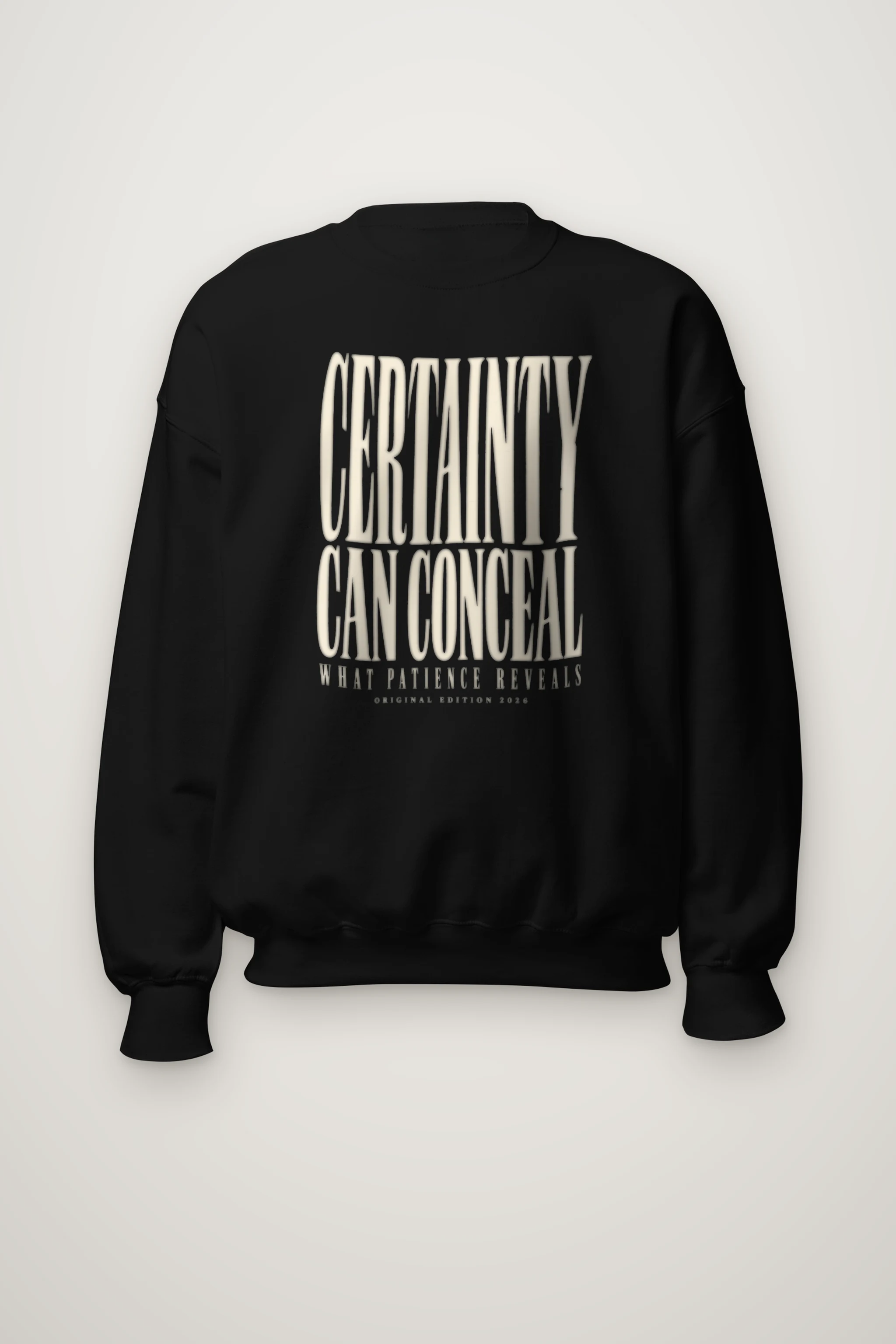 "Certainty Can Conceal" Heavy Blend Unisex Crewneck Sweatshirt