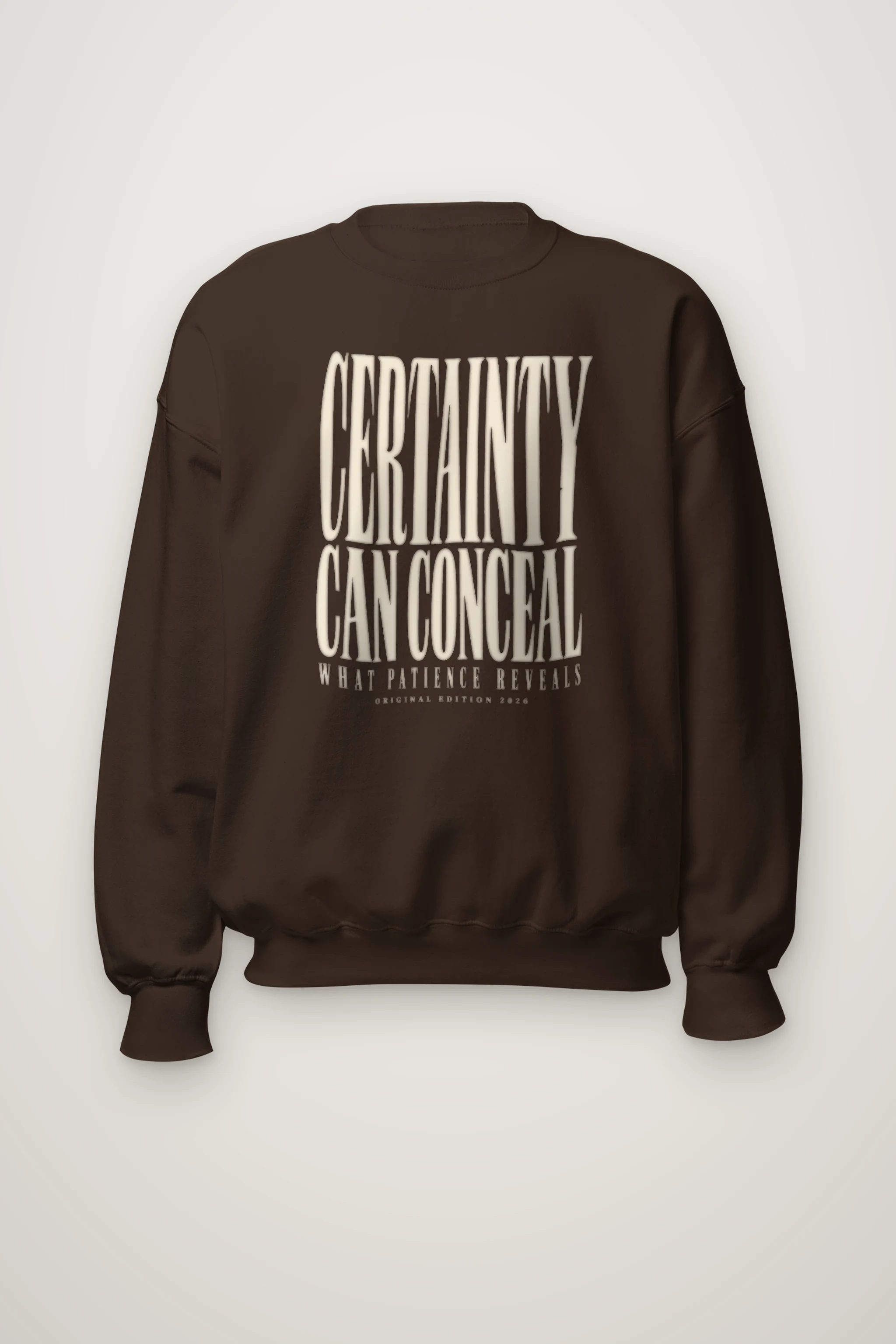 "Certainty Can Conceal" Heavy Blend Unisex Crewneck Sweatshirt