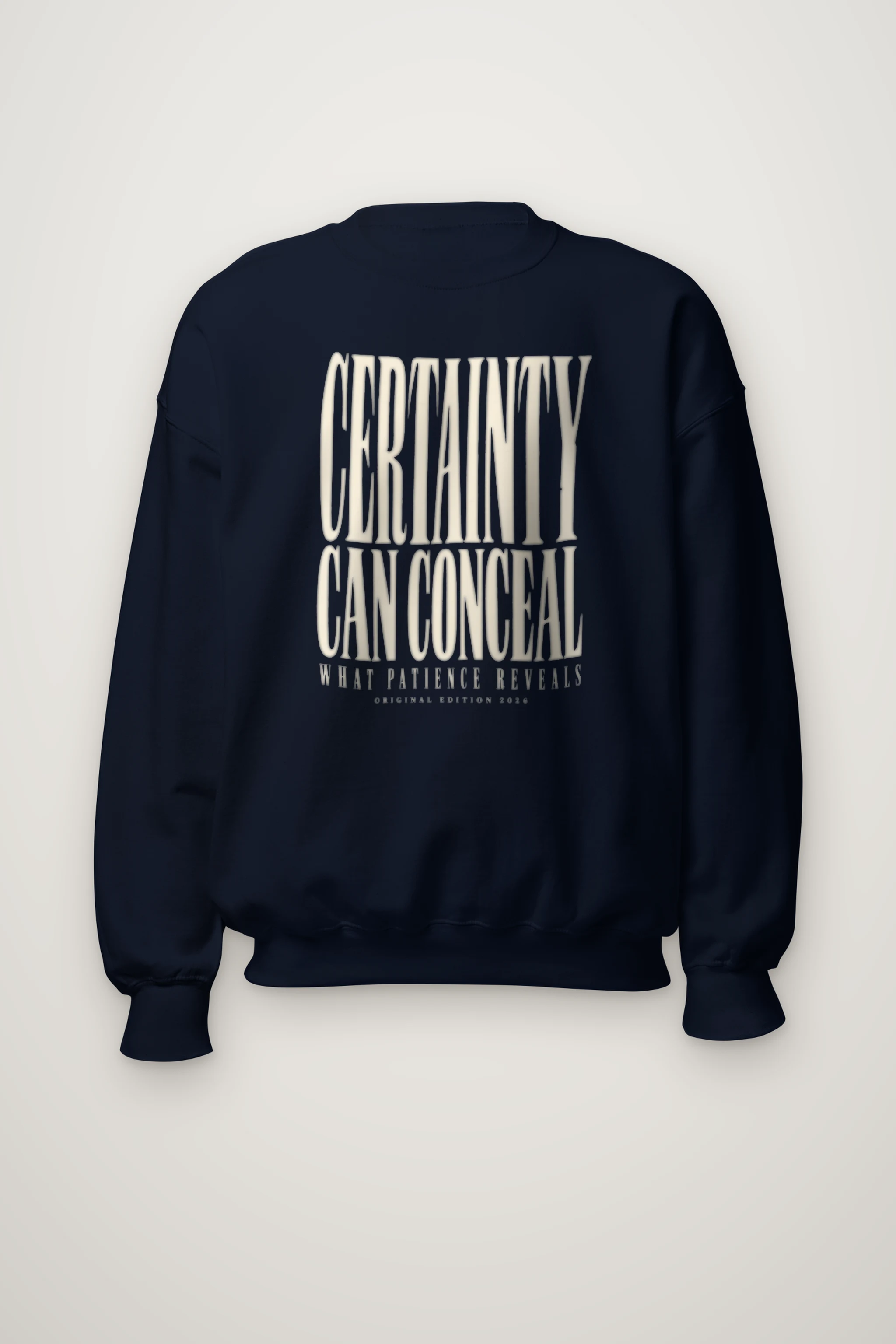 "Certainty Can Conceal" Heavy Blend Unisex Crewneck Sweatshirt