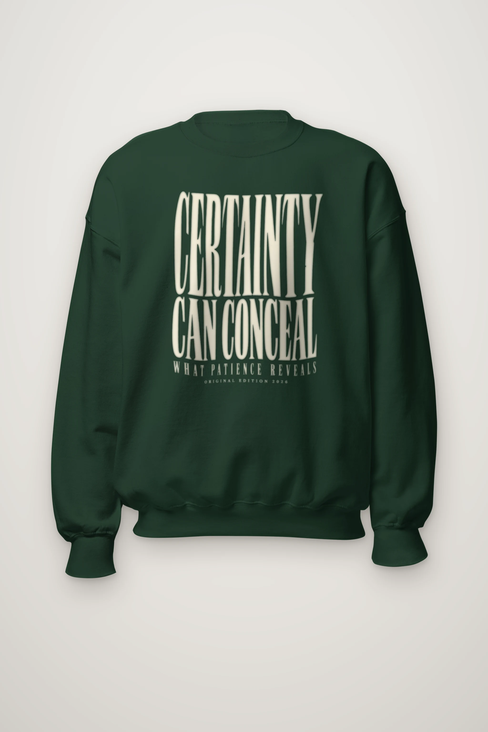 "Certainty Can Conceal" Heavy Blend Unisex Crewneck Sweatshirt