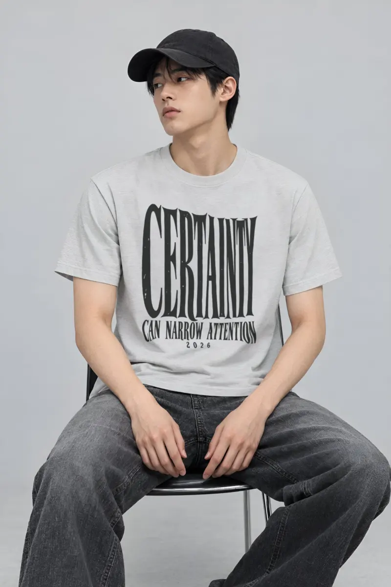 "Certainty Can Narrow Attention" Heavyweight Unisex Crewneck T-shirt