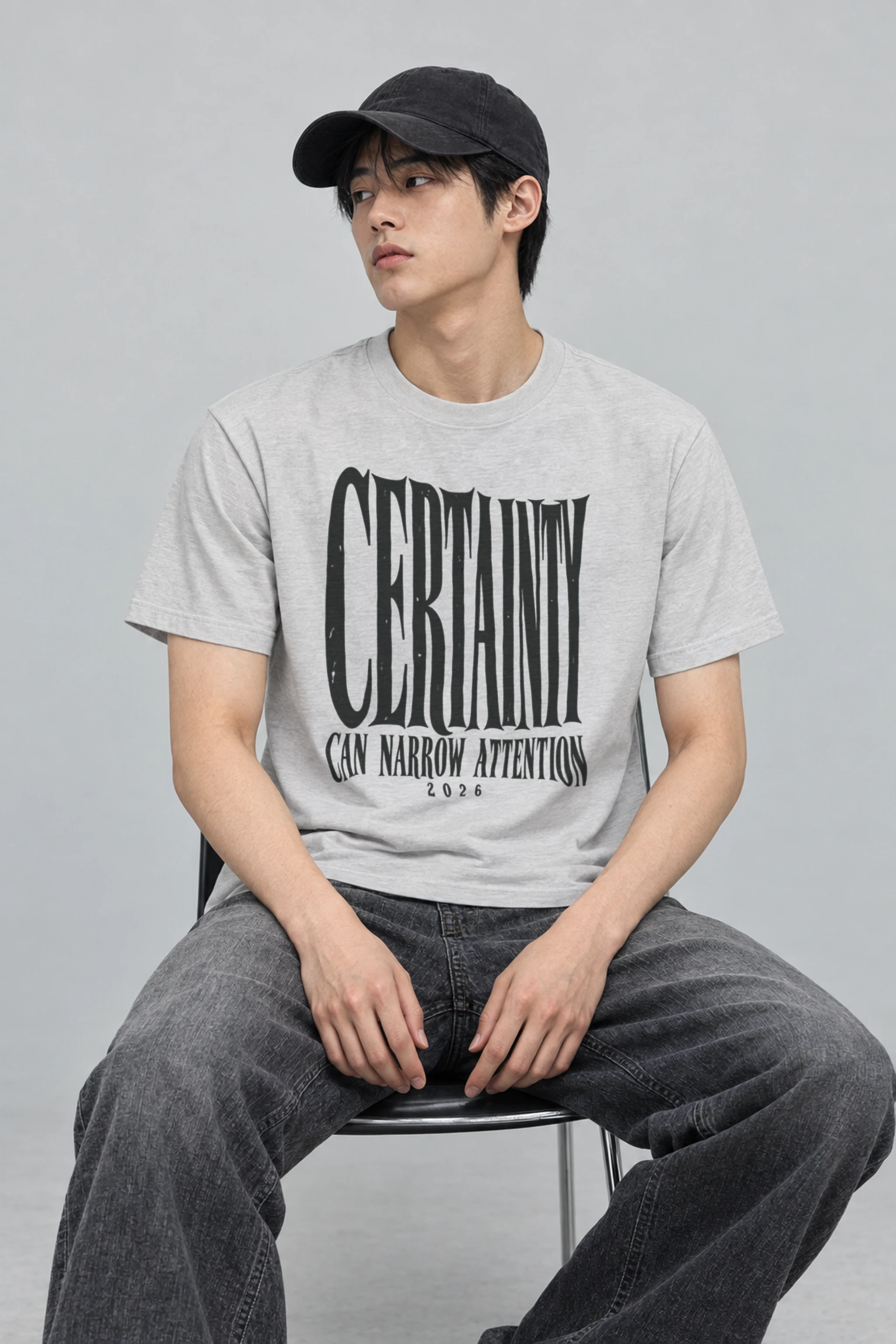 "Certainty Can Narrow Attention" Heavyweight Unisex Crewneck T-shirt