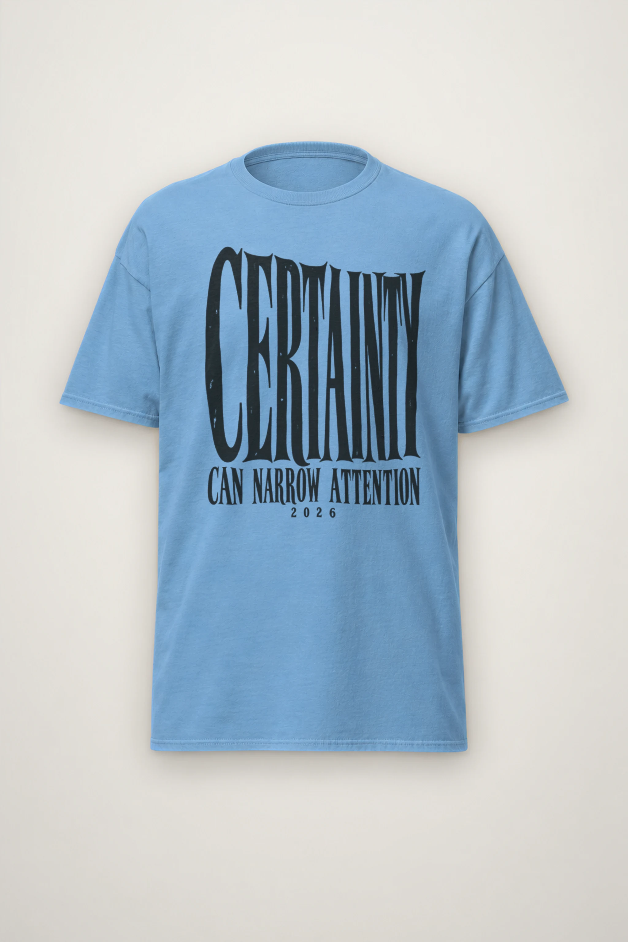"Certainty Can Narrow Attention" Heavyweight Unisex Crewneck T-shirt