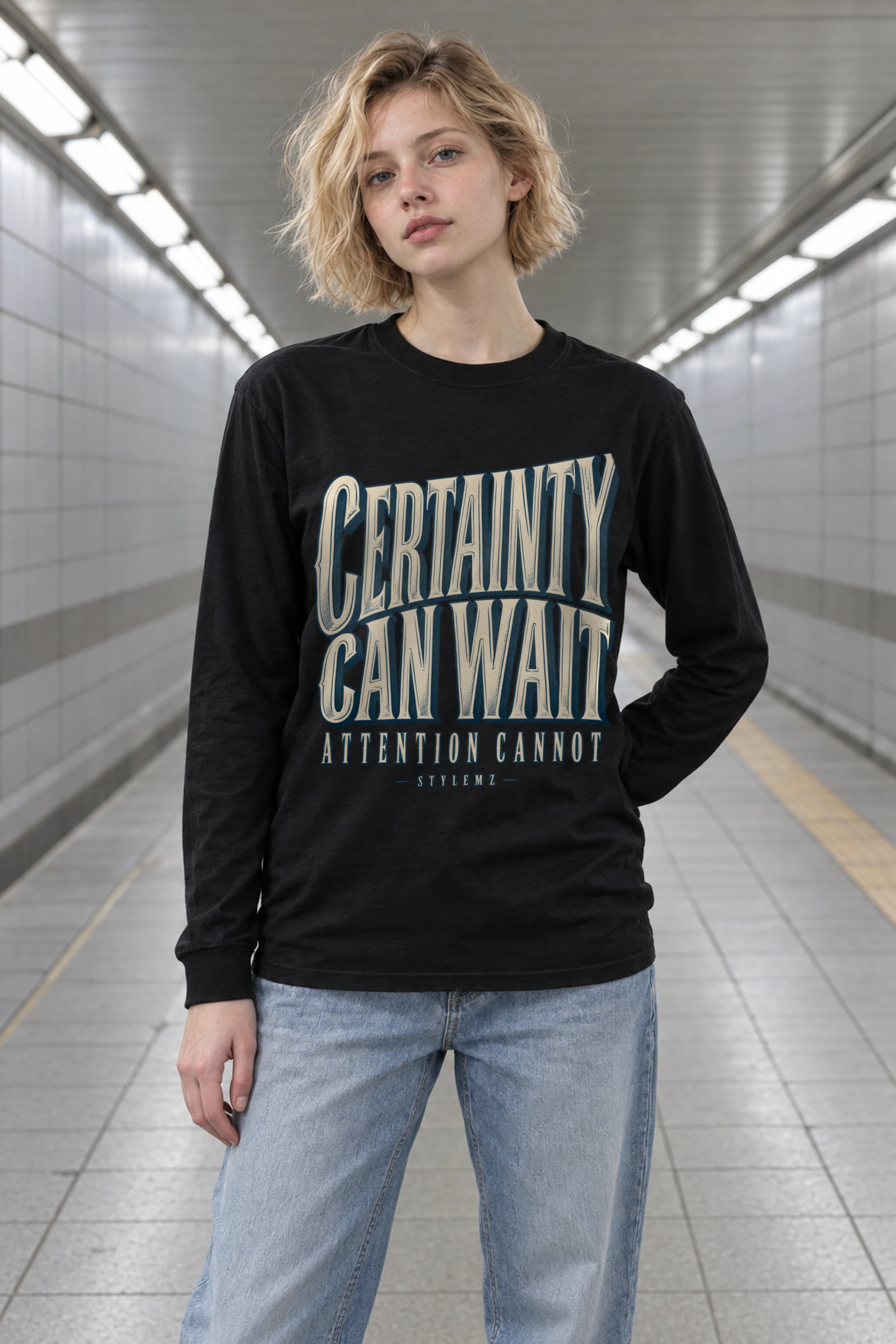 "Certainty Can Wait" Unisex Longsleeve T-shirt