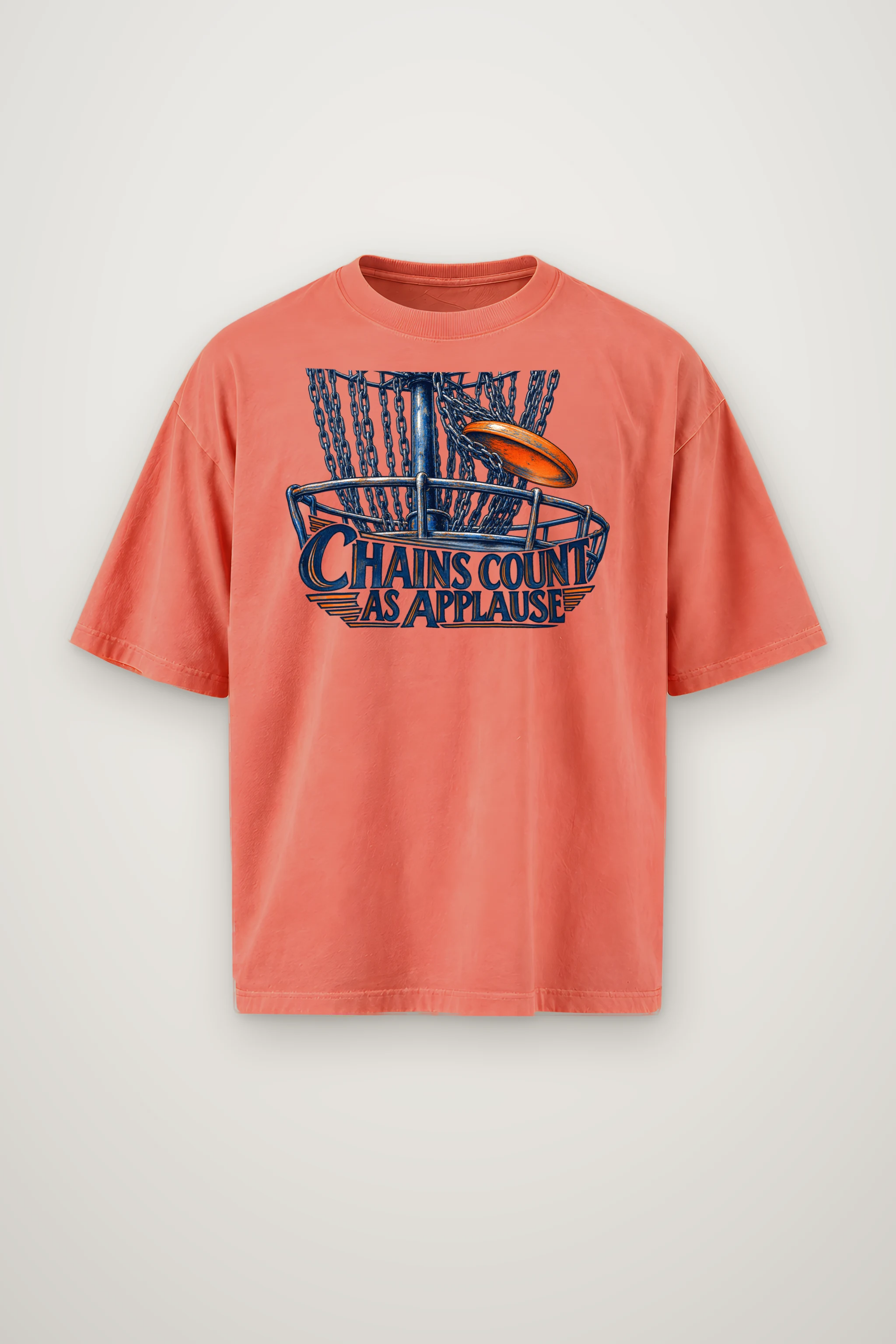 "Chains Count As Applause" Men's Oversized Heavyweight Crewneck T-Shirt