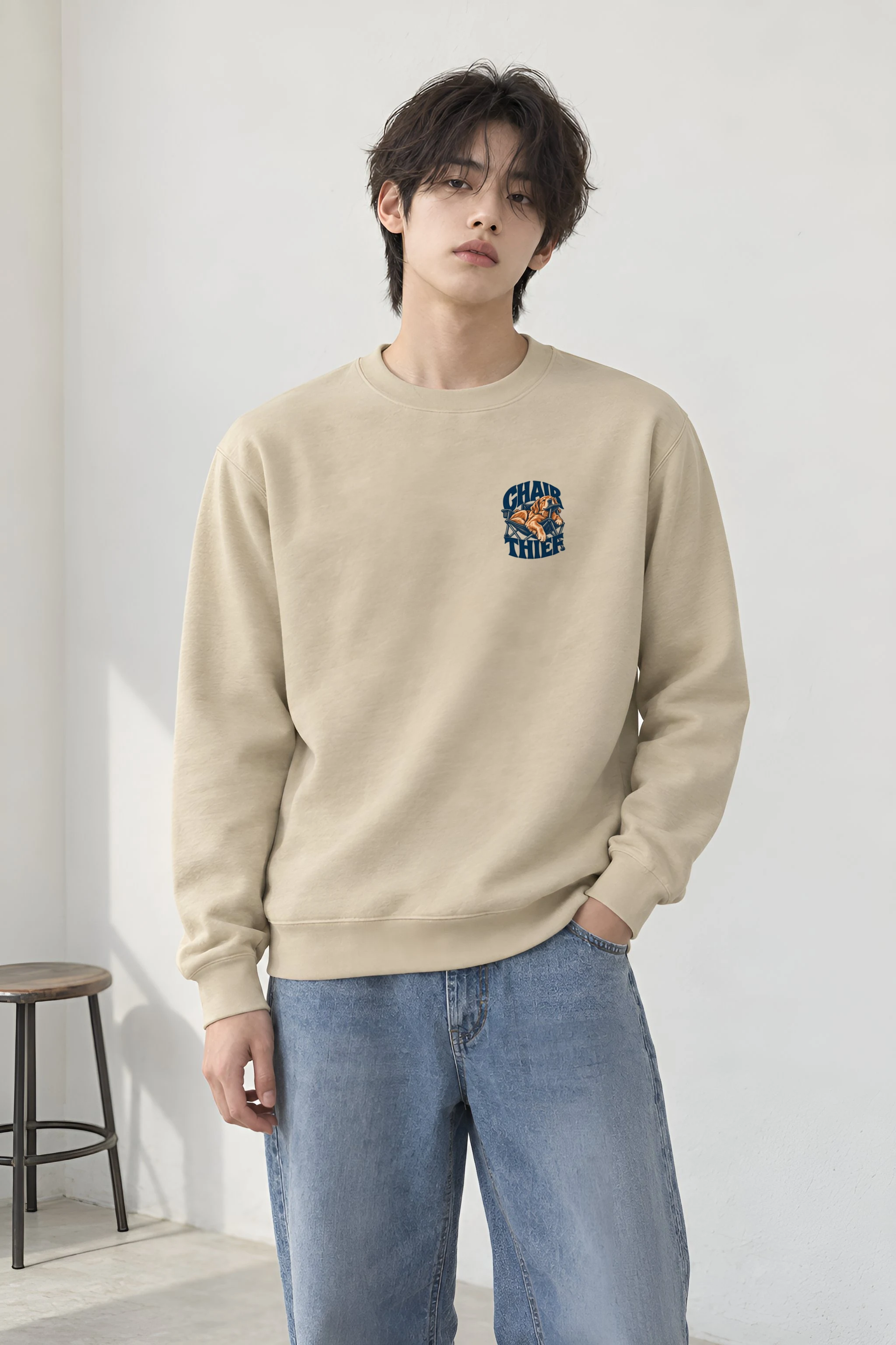 "Chair Thief Golden Retriever" Heavy Blend Unisex Crewneck Sweatshirt