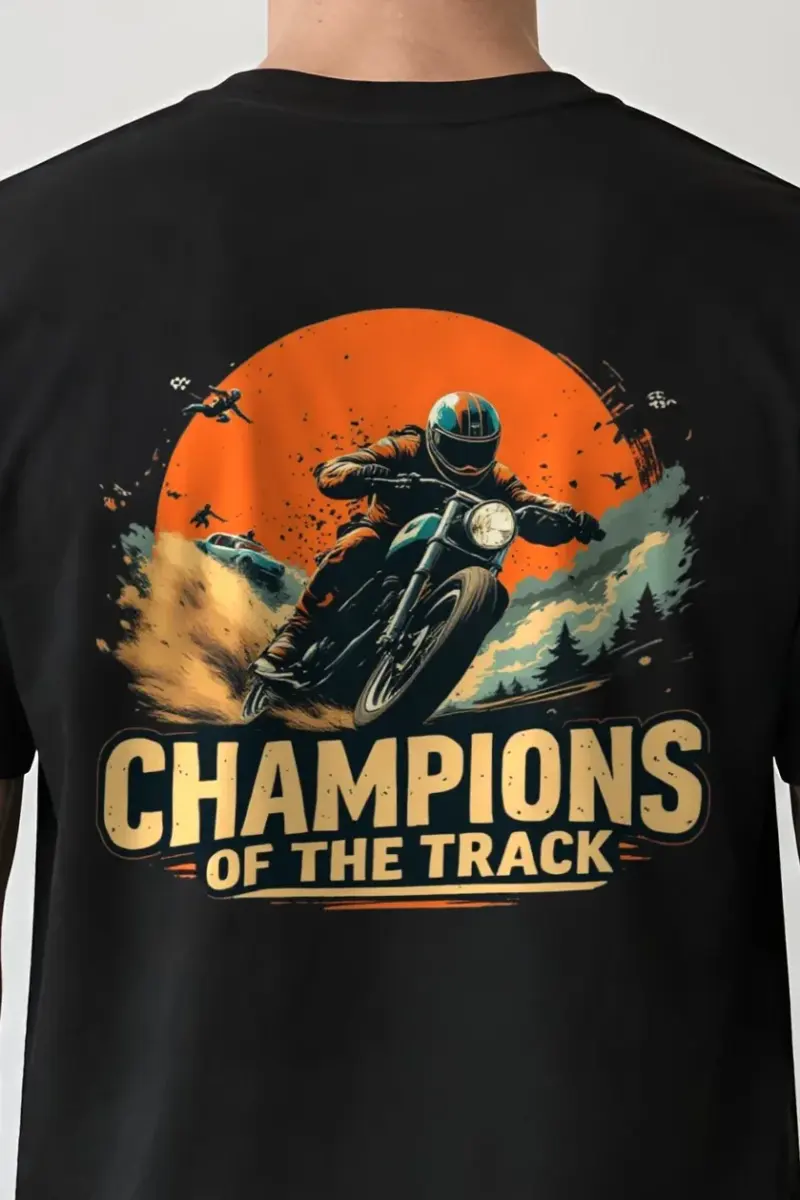 "Champions Of The Track" Heavyweight Unisex Crewneck T-shirt