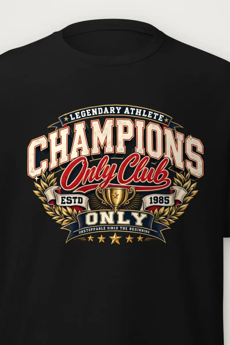 "Legendary Champions Trophy" Heavyweight Unisex Crewneck T-shirt - the graphic up close