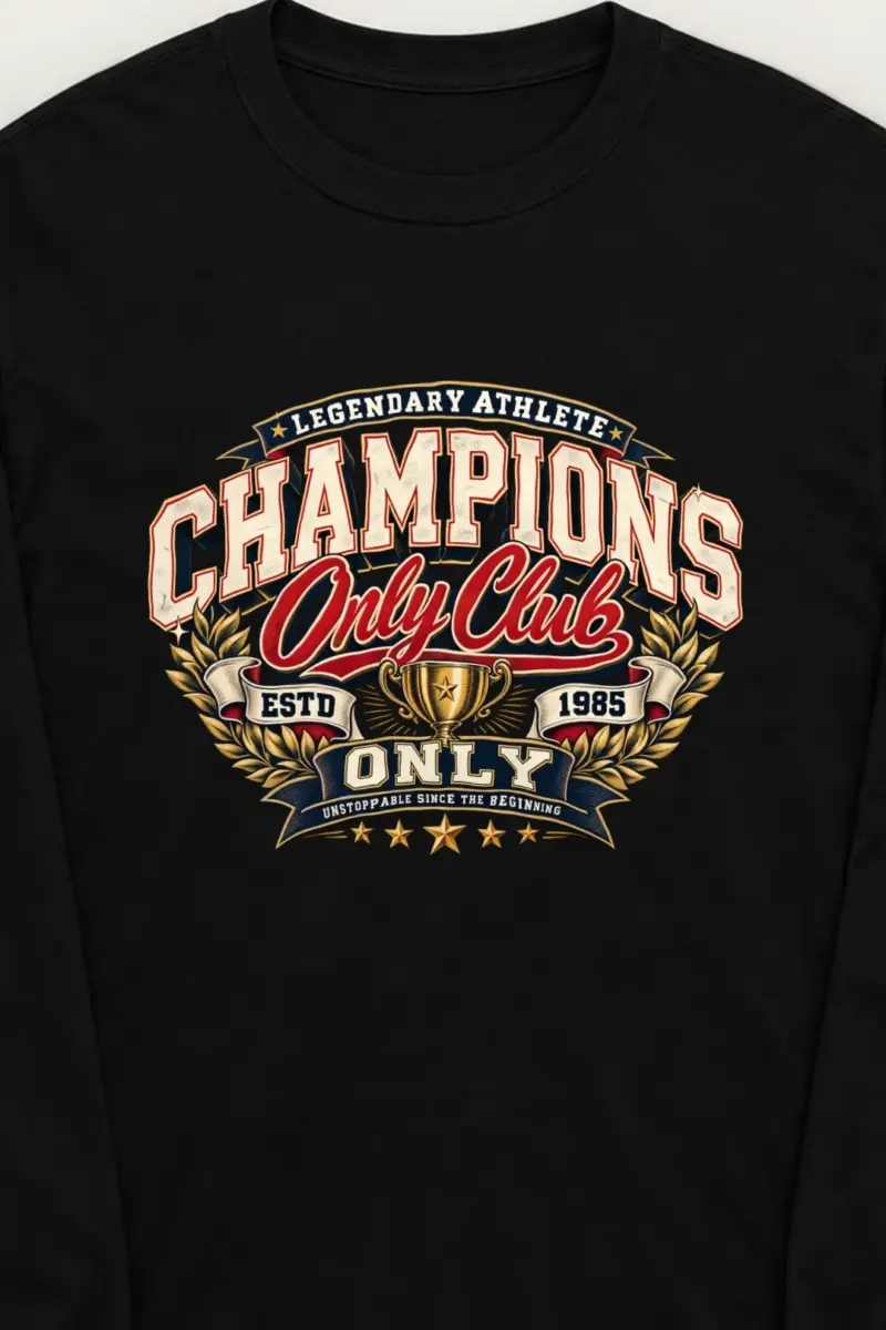 "Legendary Athlete Champions" Unisex Longsleeve T-shirt - the graphic up close