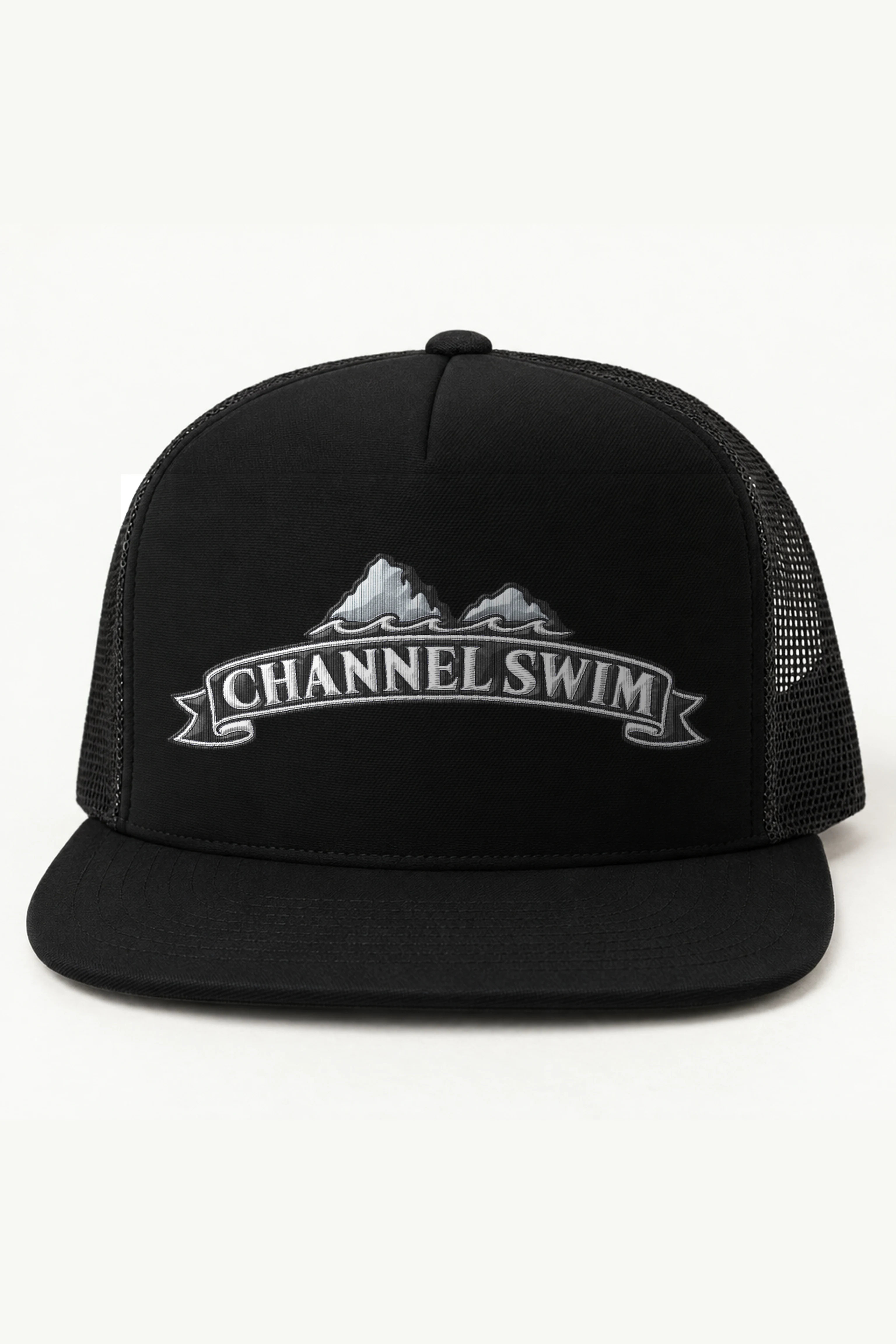 "Channel Swim" 5 Panel Trucker Cap · Embroidered