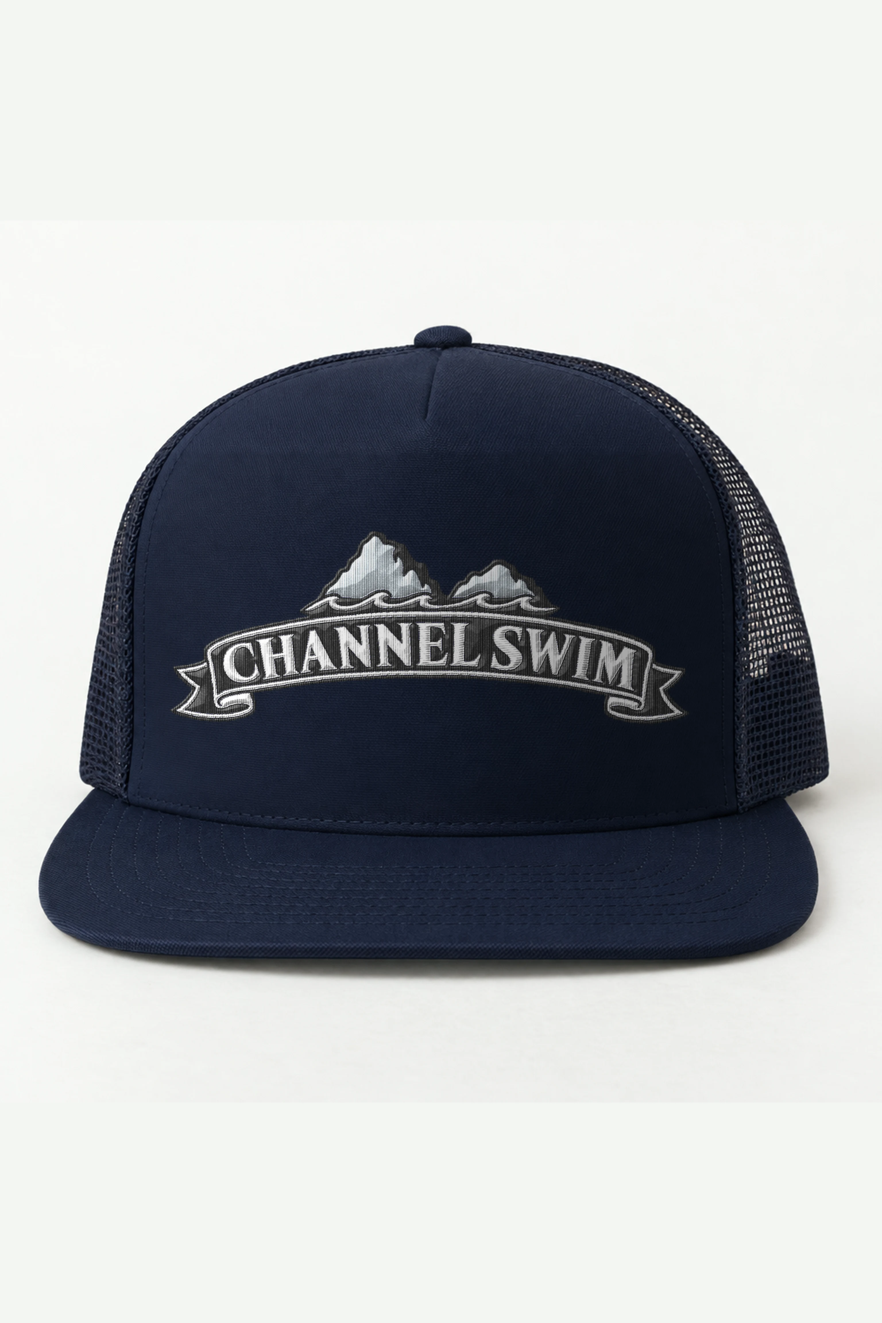 "Channel Swim" 5 Panel Trucker Cap · Embroidered