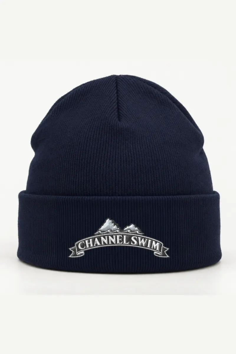"Channel Swim" Cuffed Beanie · Embroidered