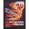 "Chariot of Fire Psalm 148:8" Premium Wooden Framed Poster