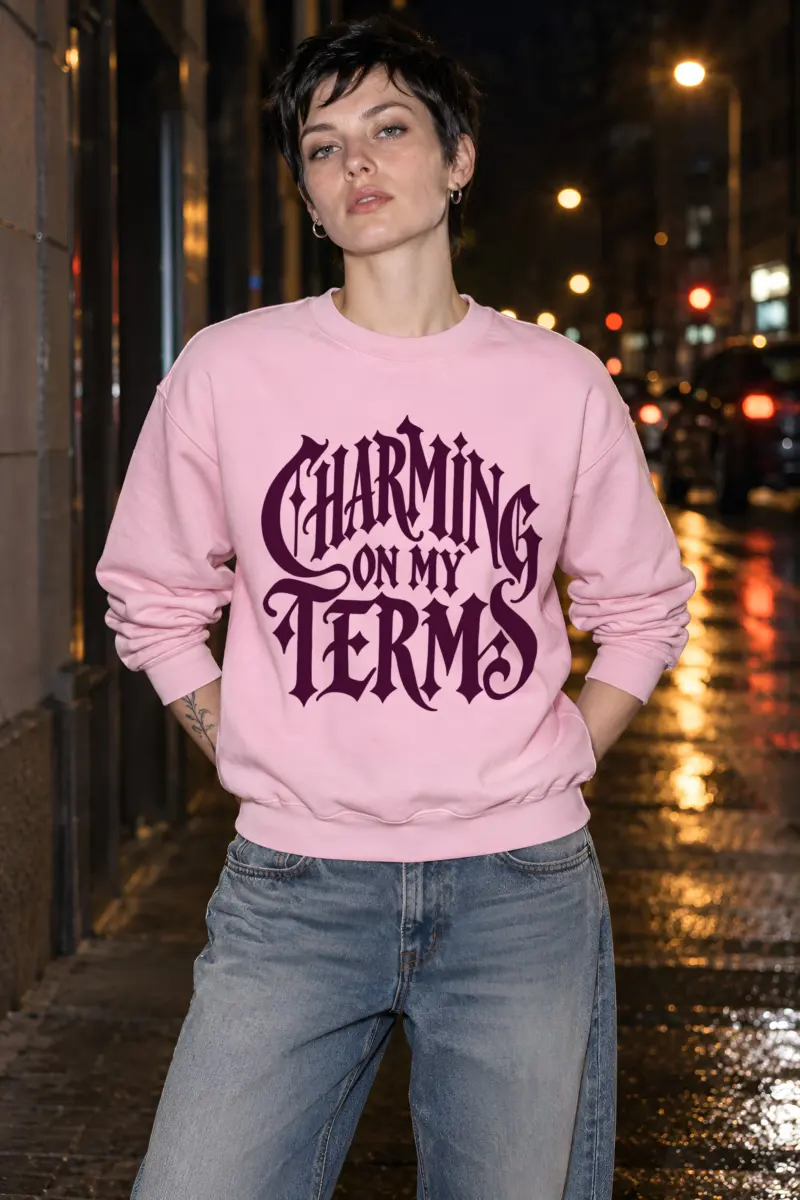 "Charming On My Terms" Heavy Blend Unisex Crewneck Sweatshirt