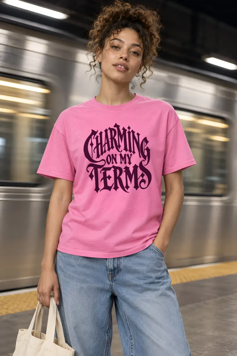 "Charming on My Terms" Heavyweight Unisex Crewneck T-shirt