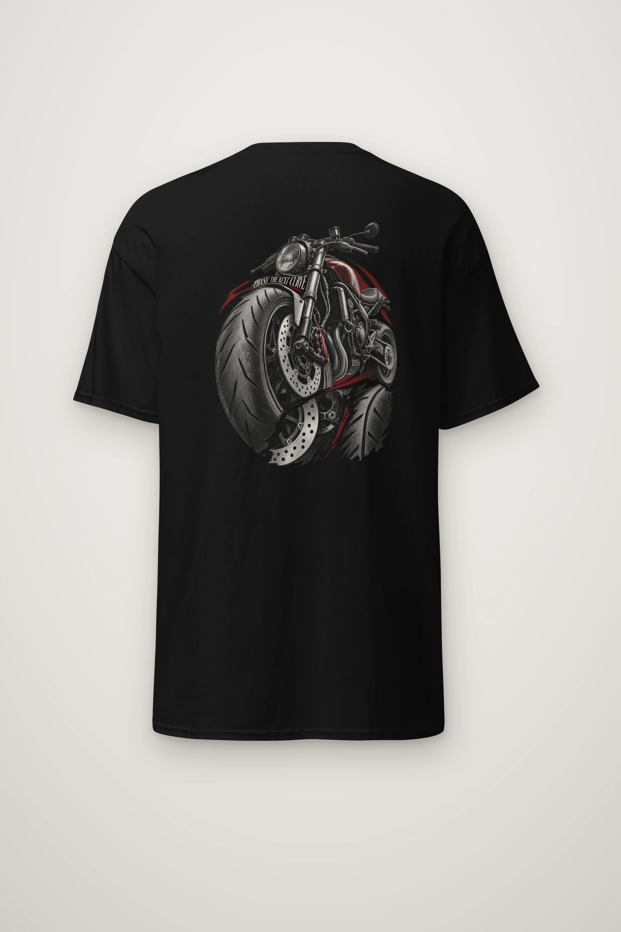 "Chase the Next Curve" Heavyweight Unisex Crewneck T-shirt